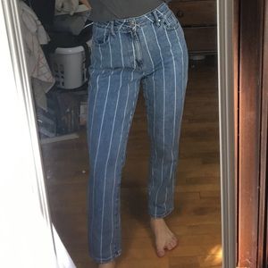 pacsun striped mom jeans